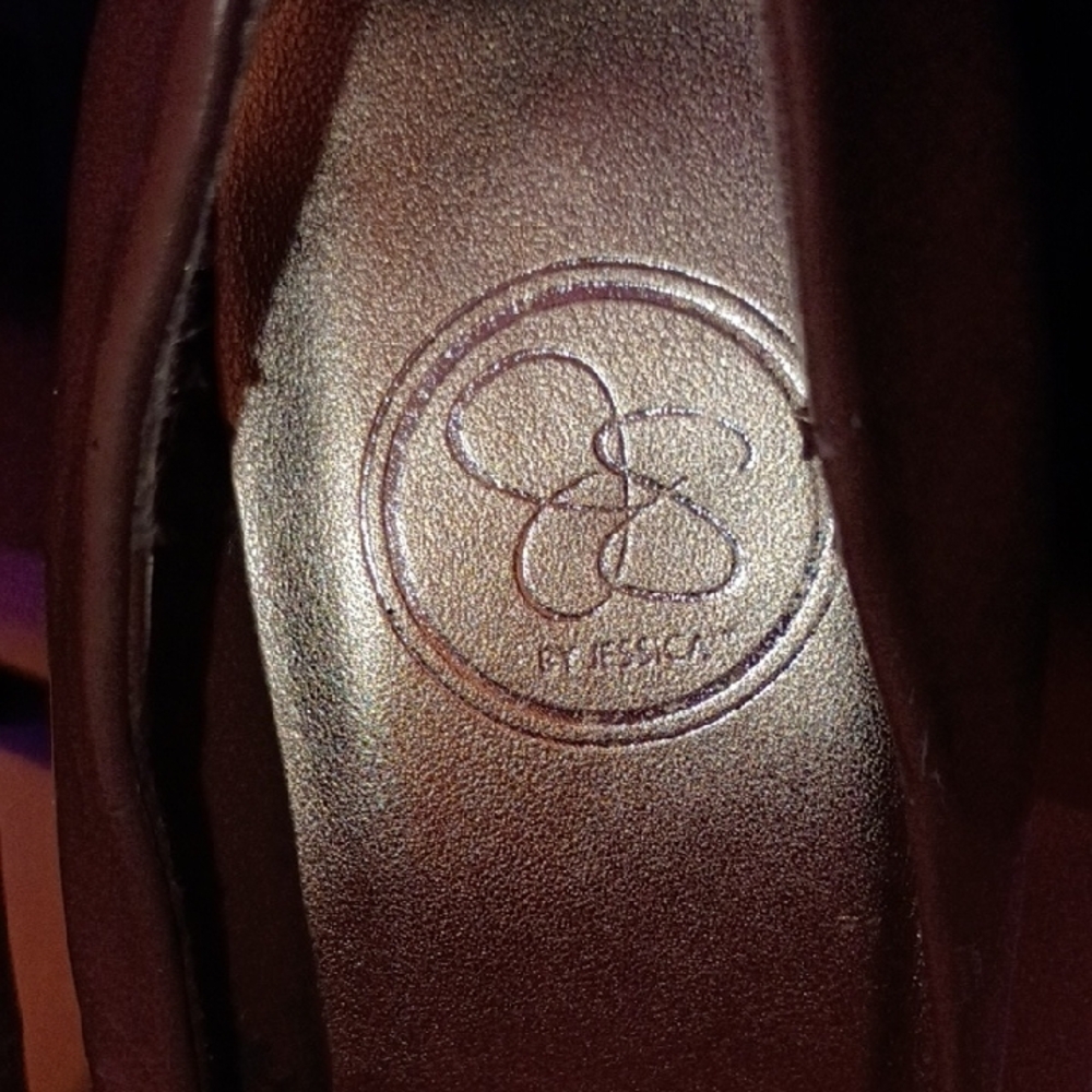 Jessica Simpson Sz 8 Peeptoe Platform Heels - Picture 2 of 7